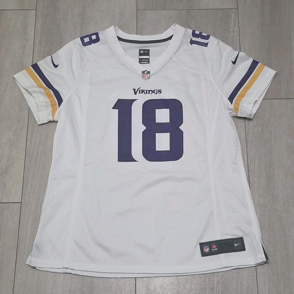 Justin Jefferson Minnesota Vikings Nike Women's Jersey NFL #18 White Sz XL